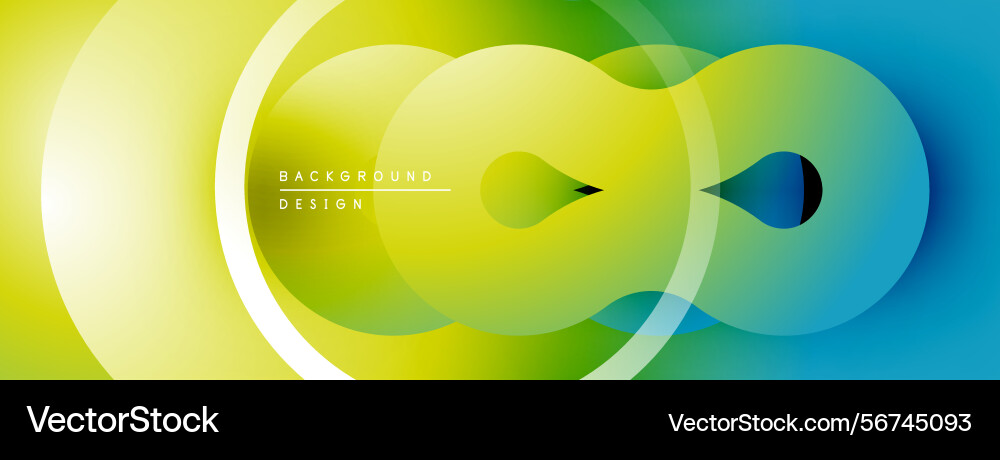 Abstract gradient background overlapping circles Vector Image