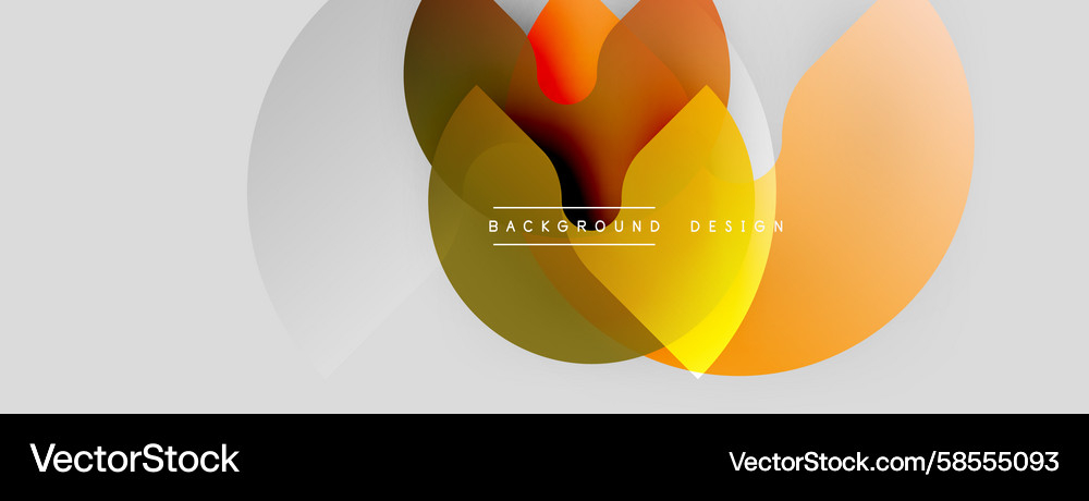Abstract shapes overlap creating warm color Vector Image