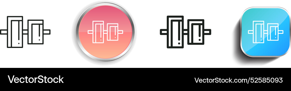 Center align icon thin linear regular and button Center align icon thin linear regular and button Vector Image