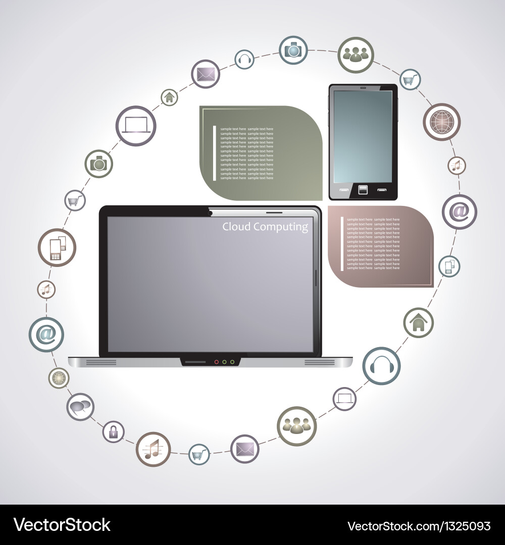 Cloud computing Vector Image