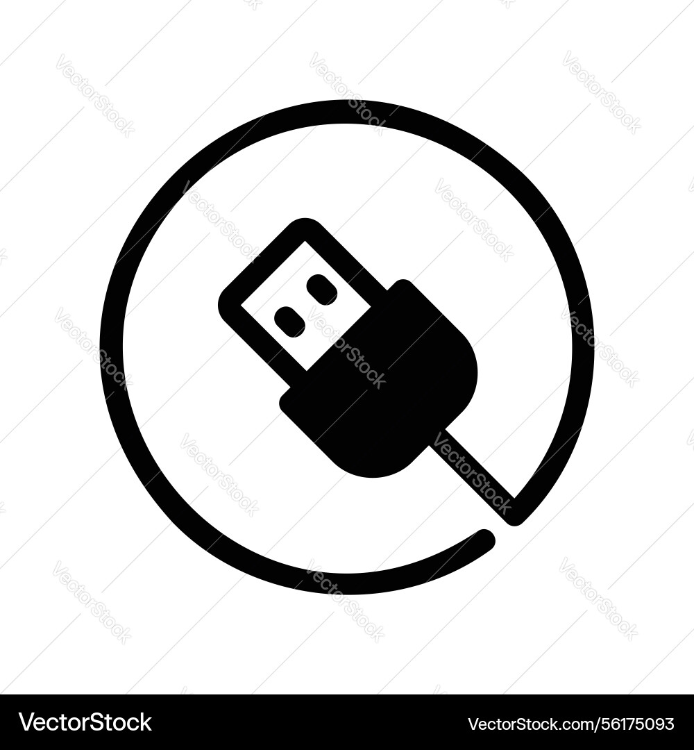 Connectivity icon showing a universal serial bus vector image