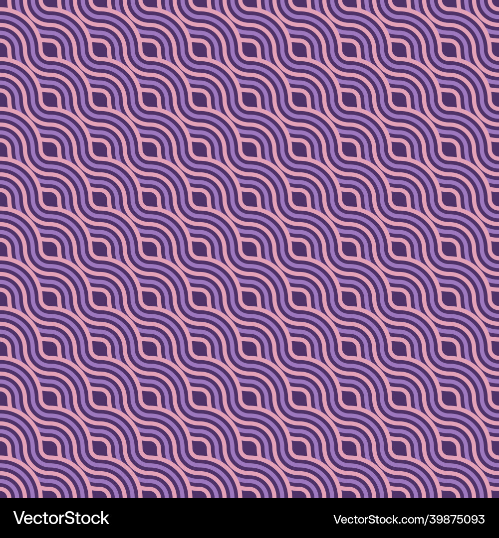 Curved lines seamless pattern vector image