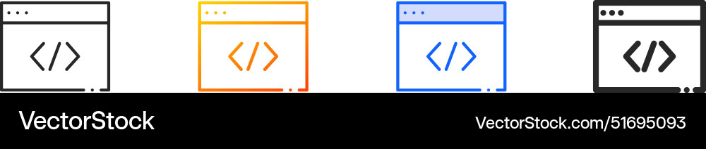 Developer iconthin linear gradient blue stroke Developer iconthin linear gradient blue stroke vector image