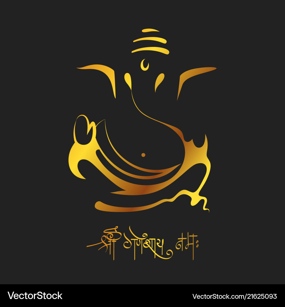 Lord ganpati background for ganesh chaturthi vector image