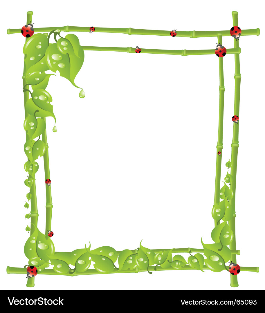 Lush Green Vine Border Vector Image