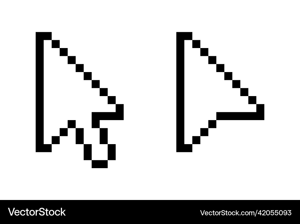 Mit Pixel Cursor Computer-Schnittstelle Mit Pixel Cursor Computer-Schnittstelle vektorbild