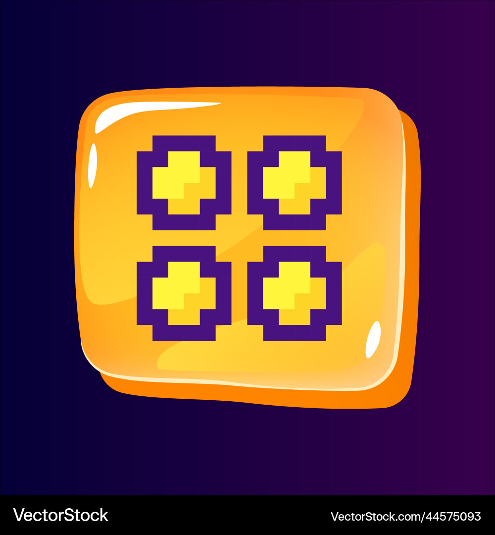 Quadratisches Menü glänzende ui-Taste mit Pixelfarbe Quadratisches Menü glänzende ui-Taste mit Pixelfarbe vektorbild
