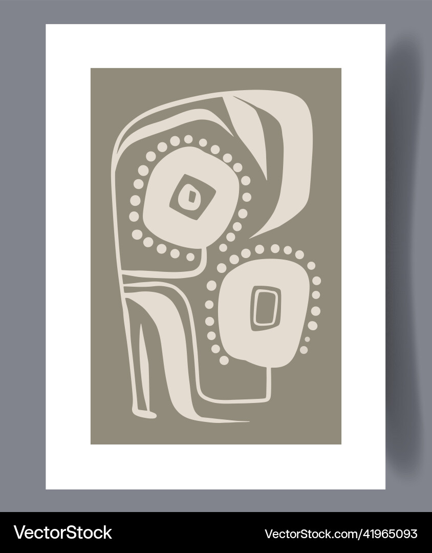 Scandinavian Abstract Print Vector Image