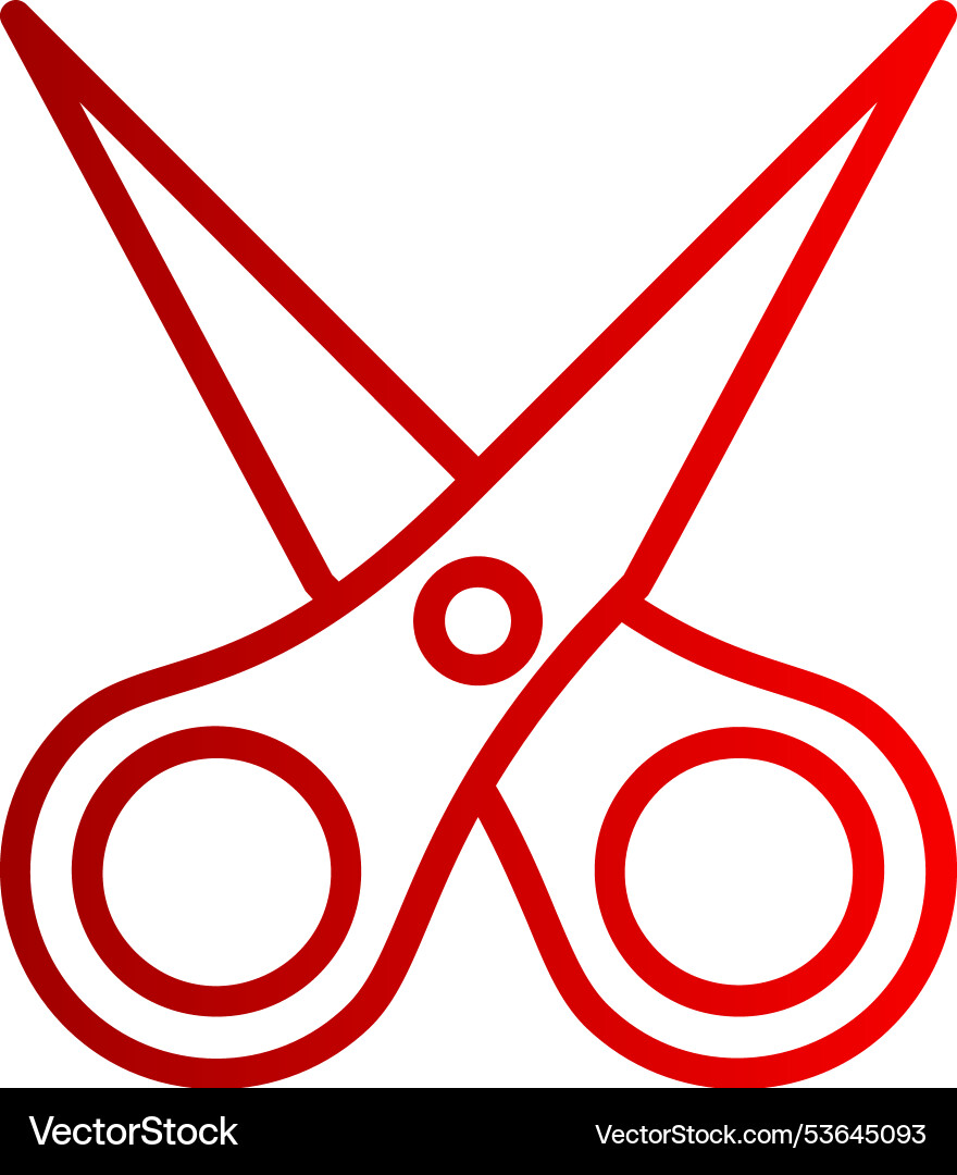 Scissor line gradient icon Vector Image