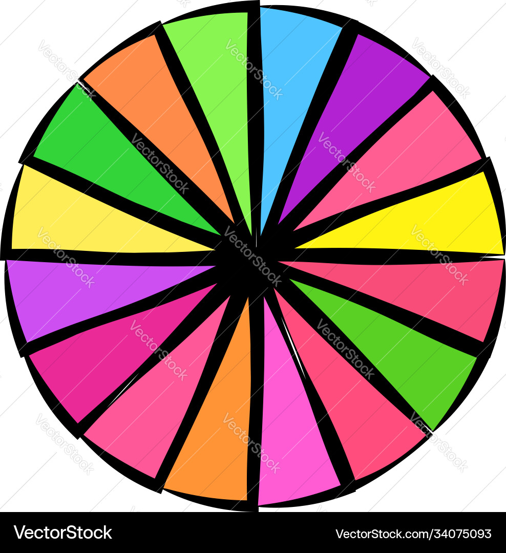 Simple pie chart-graph and diagram circle Vector Image