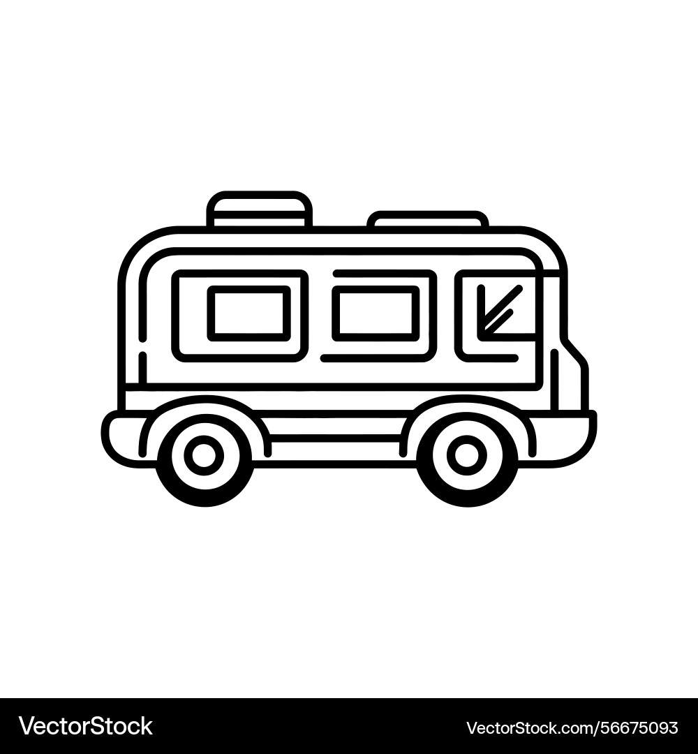 Simple rv icon isolated on transparent background Vector Image