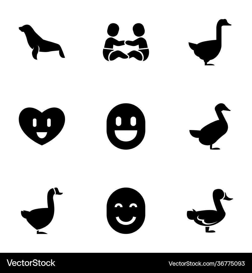 Smiling icons Vector Image