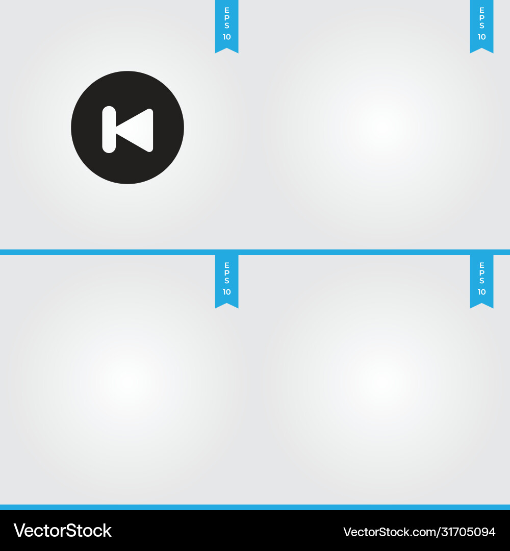 Back icon simple sign for web site and mobile app Vector Image
