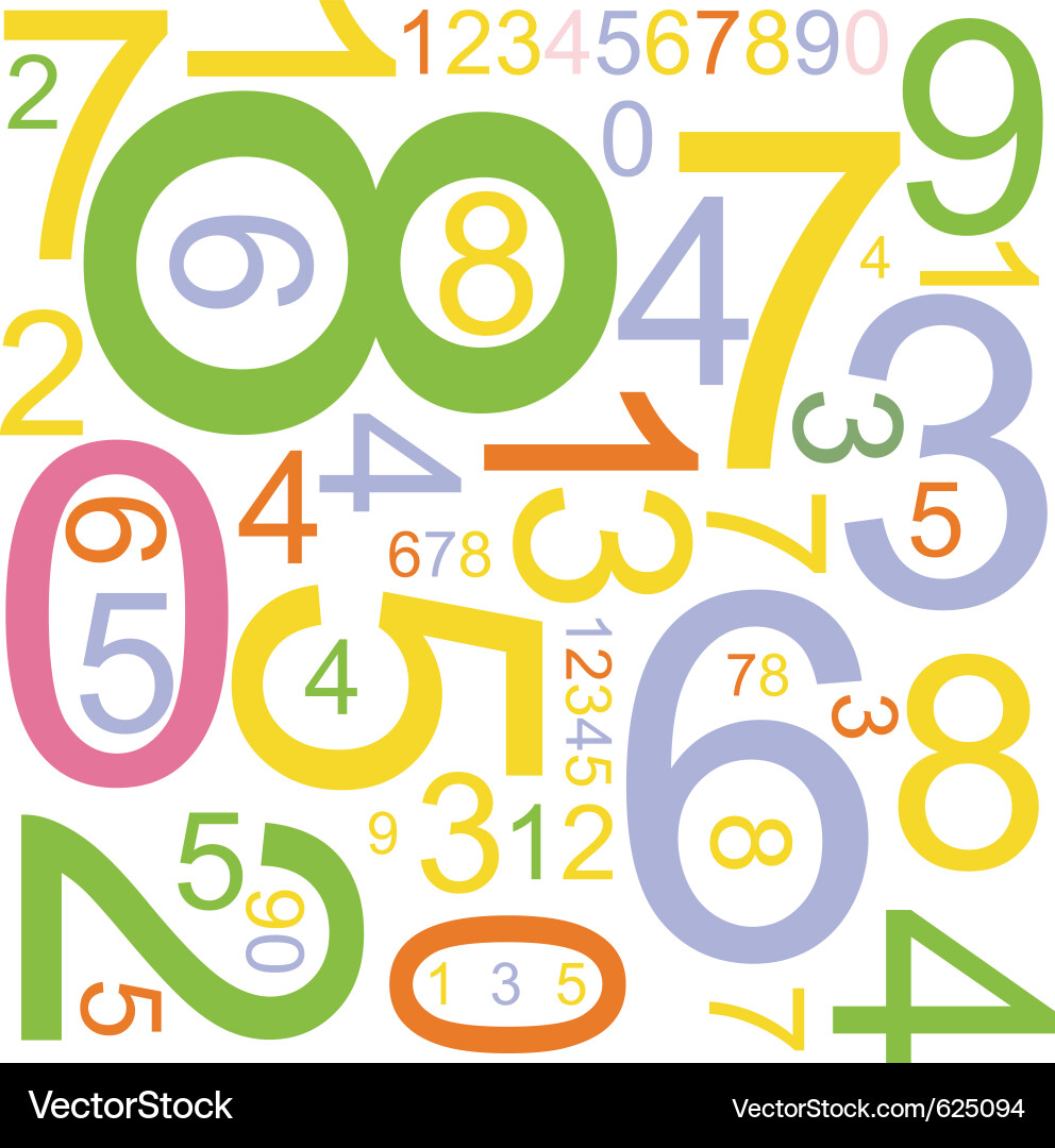 Colorful Number Pattern Vector Image