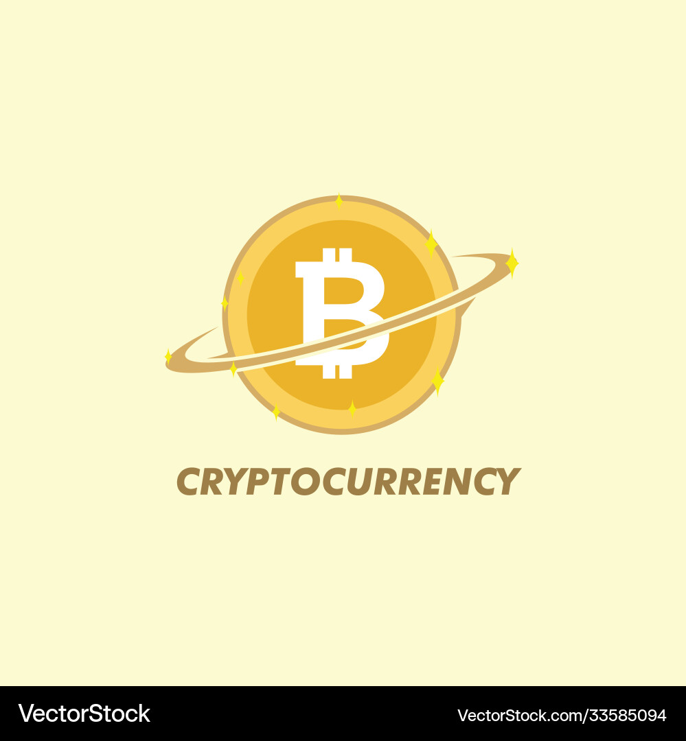 Cryptocurrency logo template design – Free Vector | VectorStock