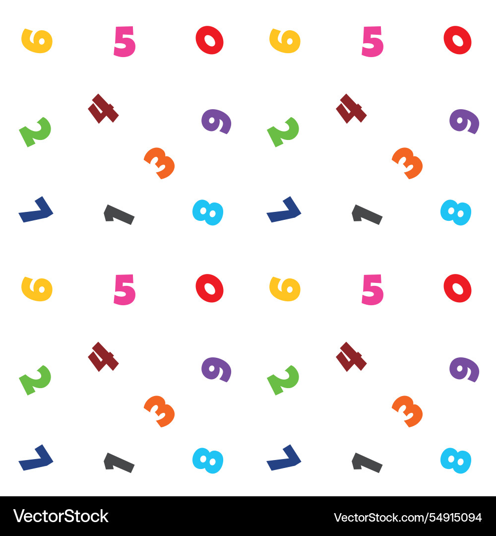 Cute number and mathematic seamless pattern backgr vector image