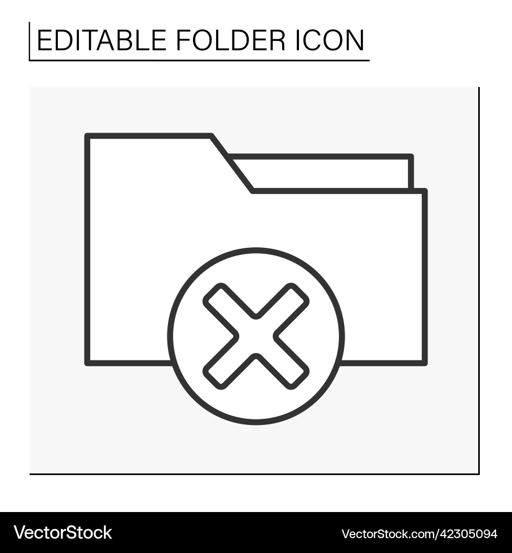 Document case line icon Document case line icon Vector Image