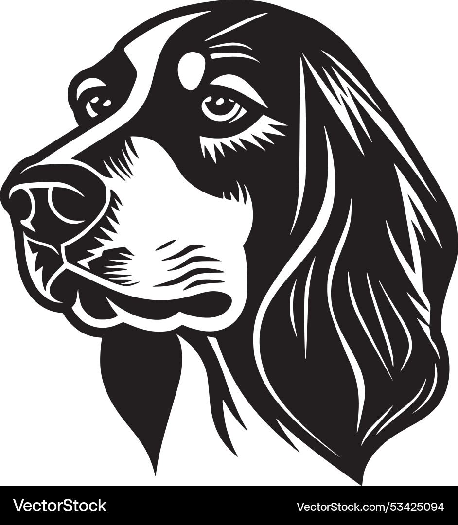 Dog black and white Royalty Free Vector Image