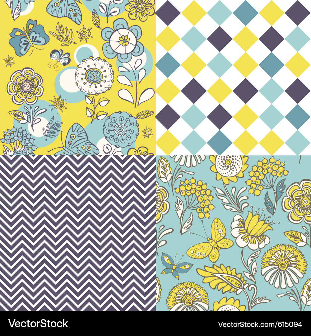 Floral Repeat Pattern Vector Image