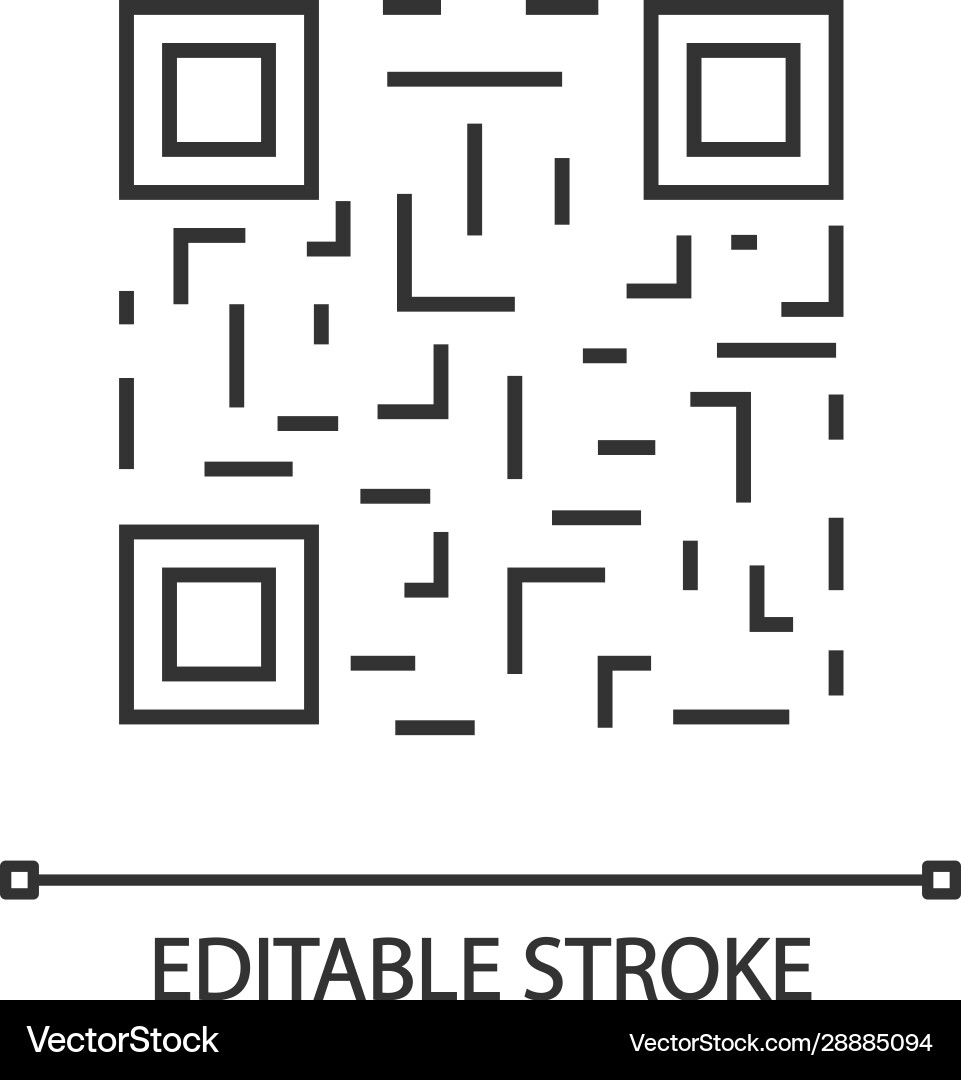 Qr code linear icon Vector Image