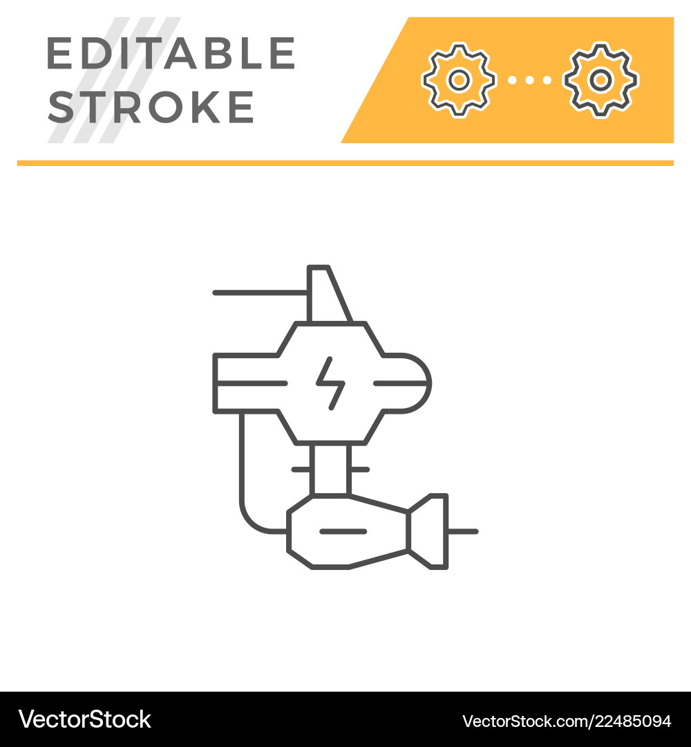 Robotic machine part line icon Robotic machine part line icon vector image