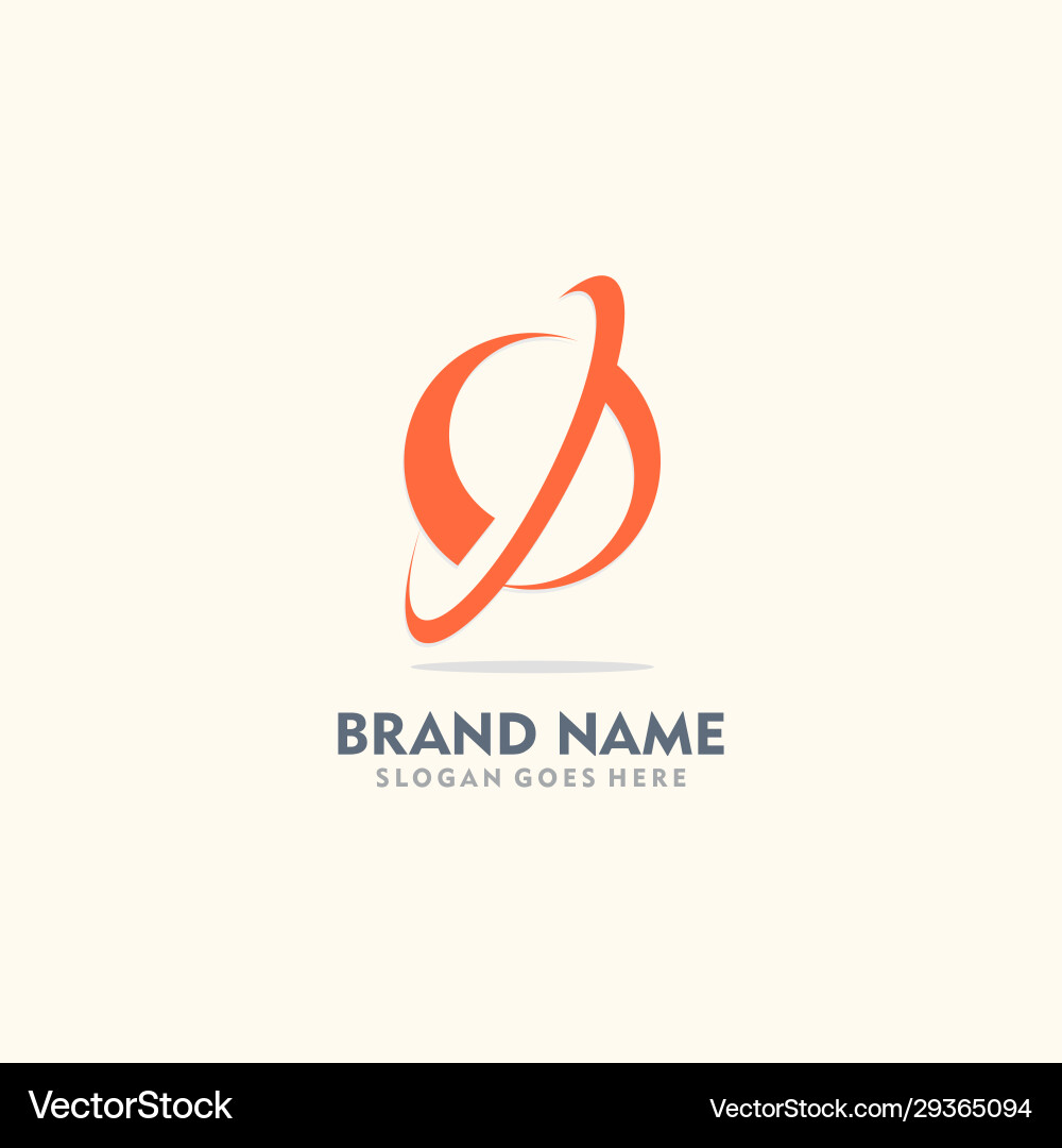 Round abstract technology orbit logo Royalty Free Vector