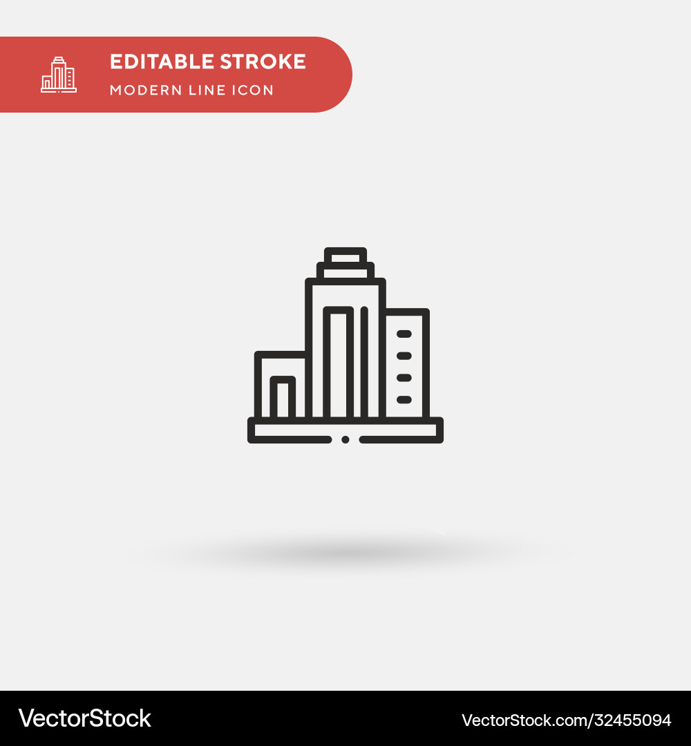 Skycraper simple icon symbol Vector Image