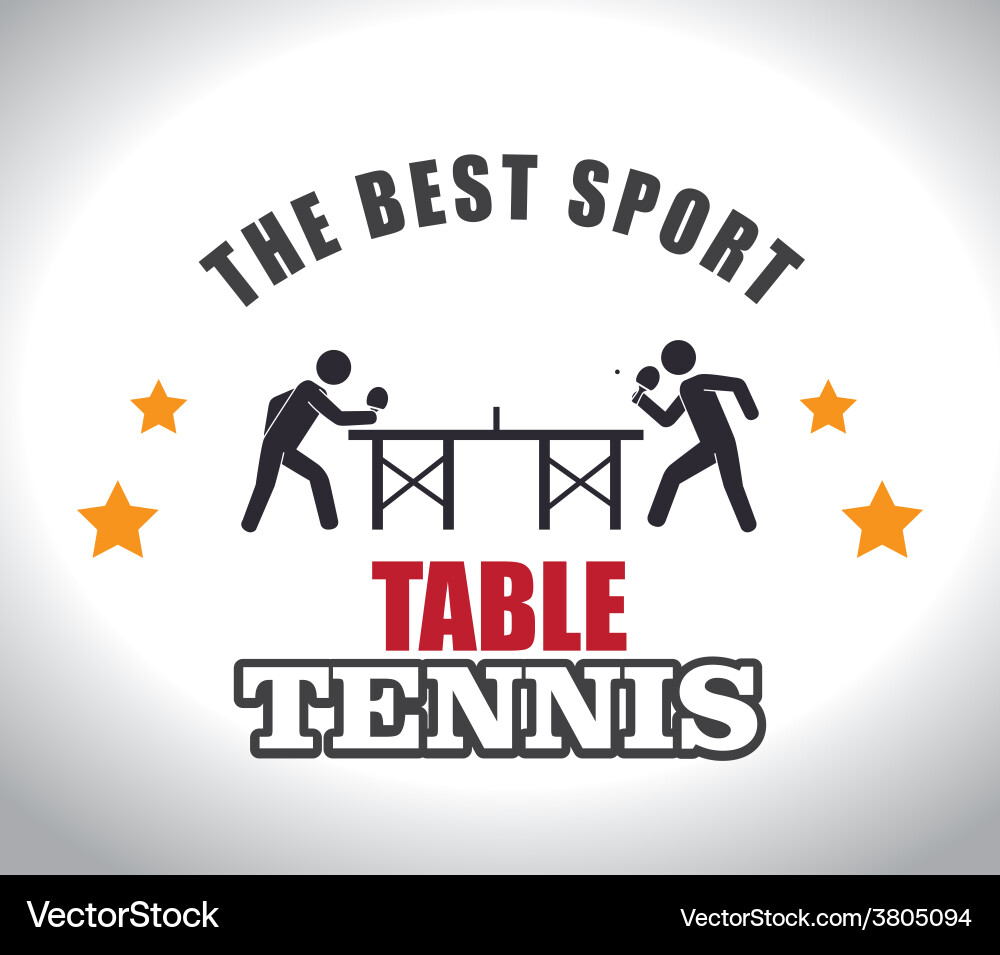 Tennis Table Sport Icon Vector Image