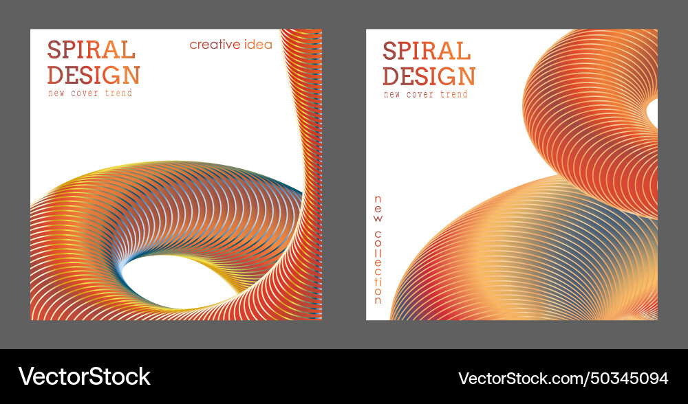 Three-dimensional spiral effect the dynamic shape Three-dimensional spiral effect the dynamic shape vector image