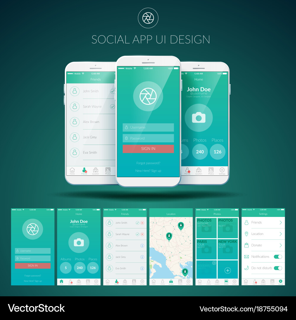 User interface design concept Vector Image