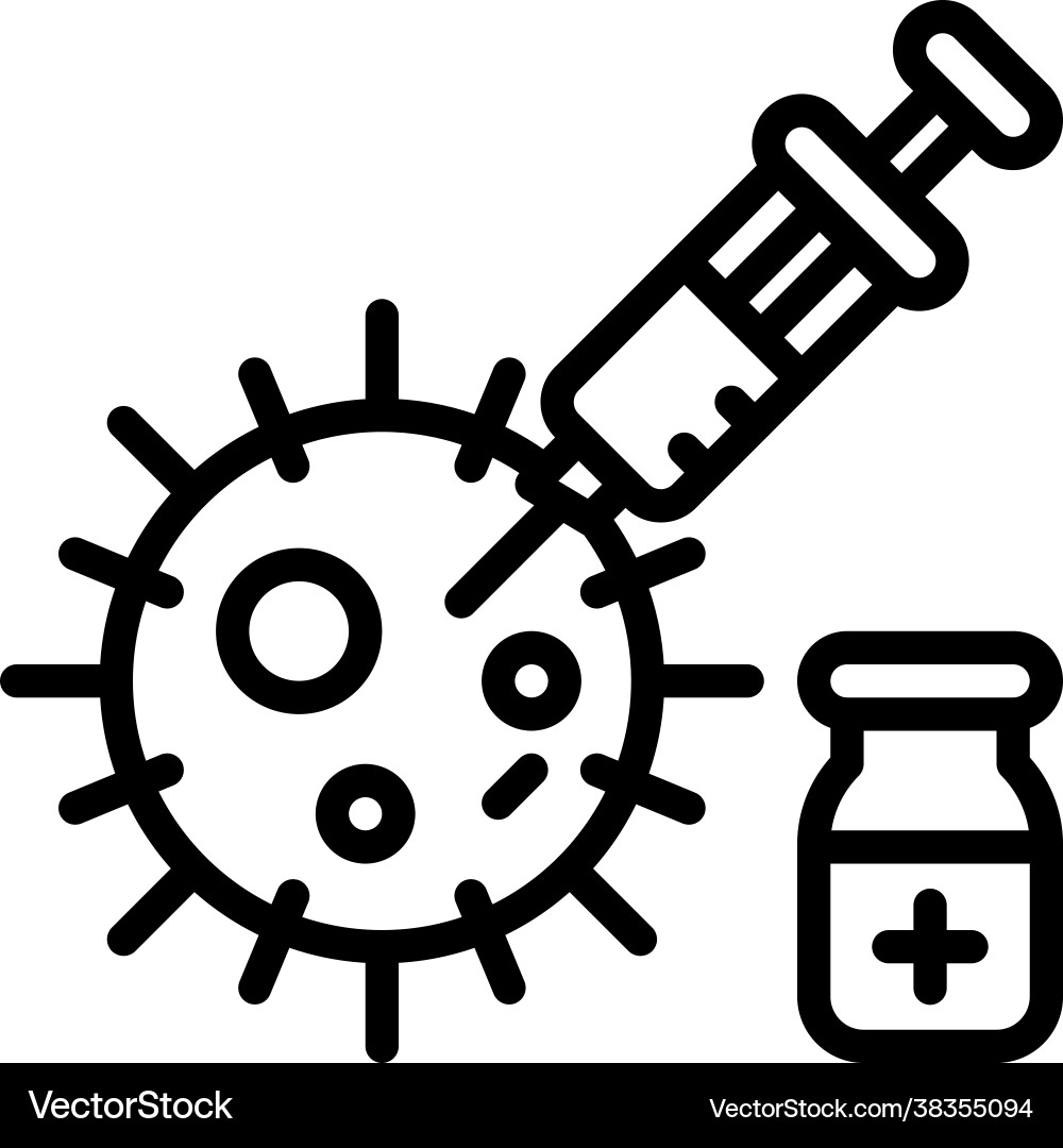 Vaccine injection icon development related Vector Image