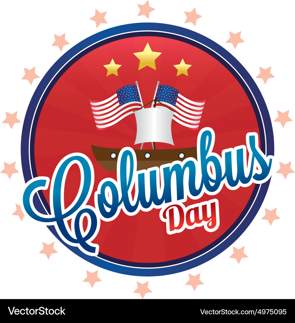 Abstract columbus day object on a white background vector image