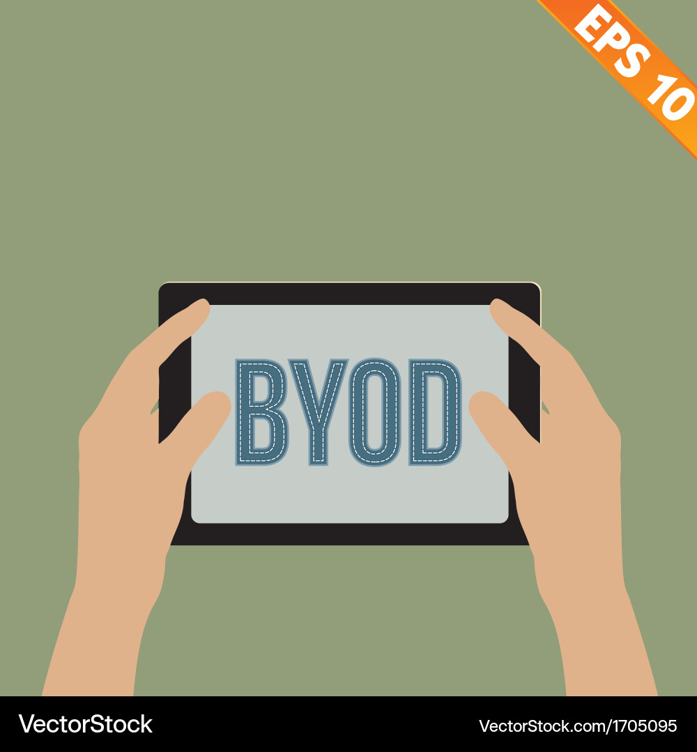 Bring your own device concept - eps10 vector image