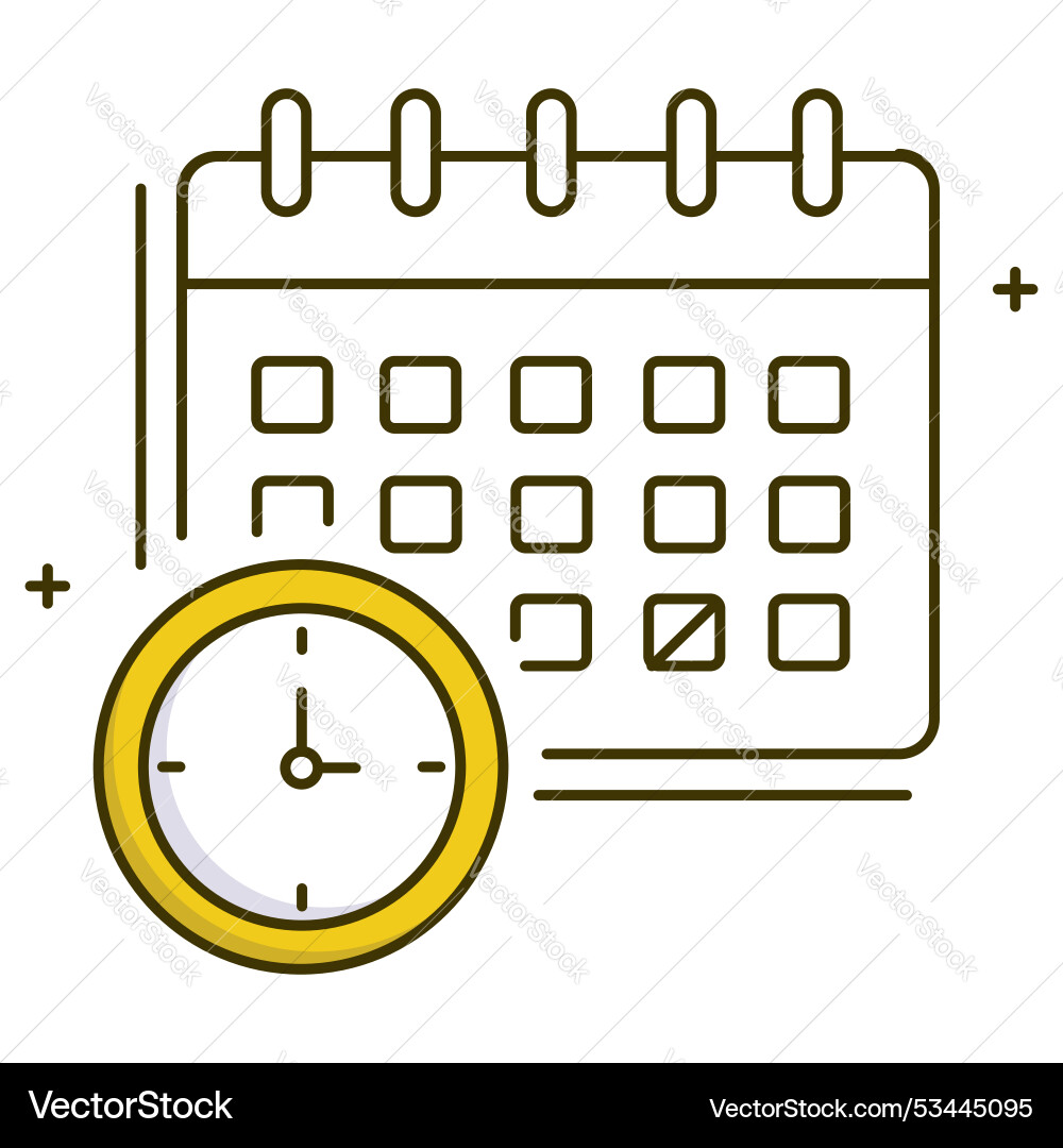 Calendar deadline event notification symbol due vector image