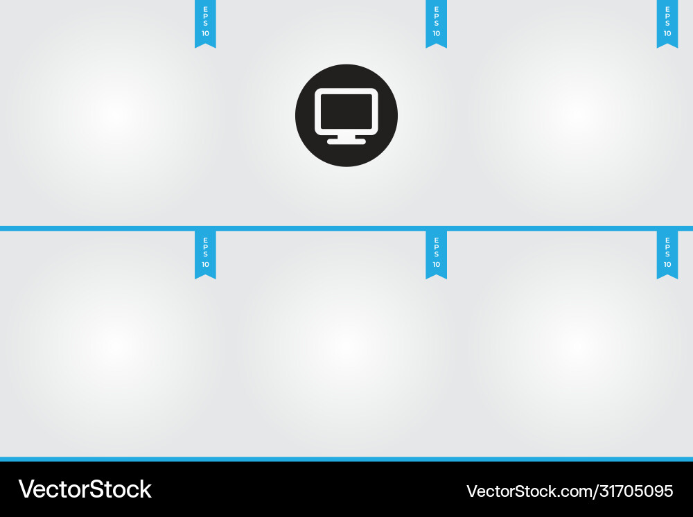 Computer icon simple sign for web site and mobile Computer icon simple sign for web site and mobile vector image