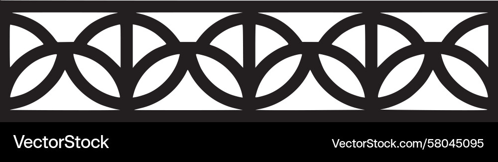 Elegant Circle Border Pattern Vector Image