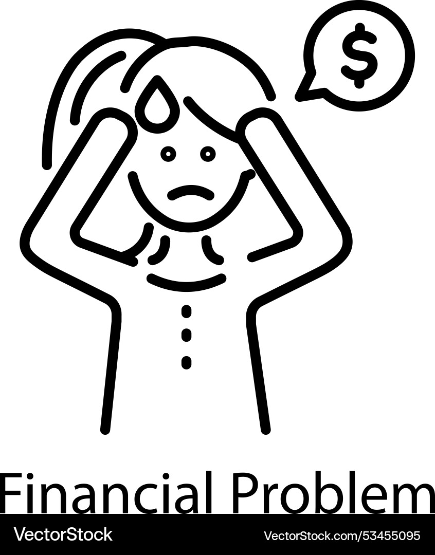 Financial problem Royalty Free Vector Image - VectorStock