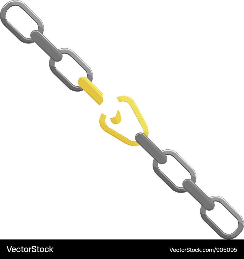Fragmented Chain Vector Image