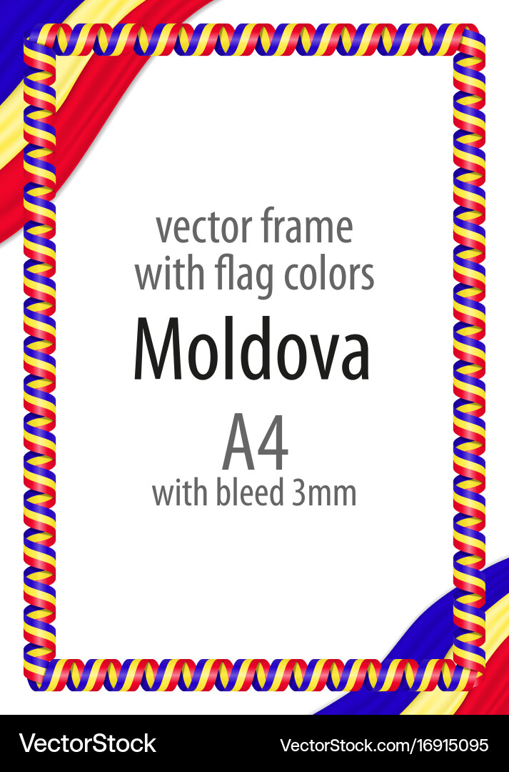 Frame and border of ribbon with the colors Vector Image