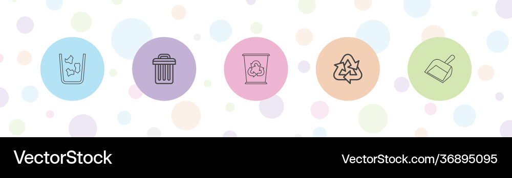 Garbage icons Vector Image