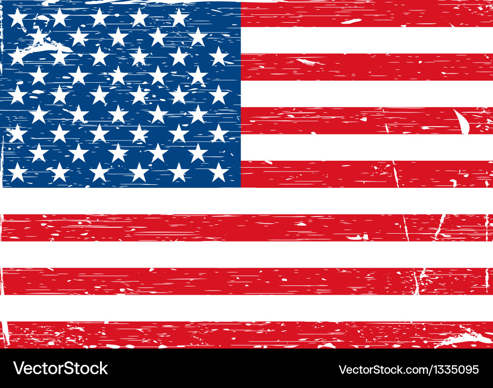 Grunge USA Flag Vector Image