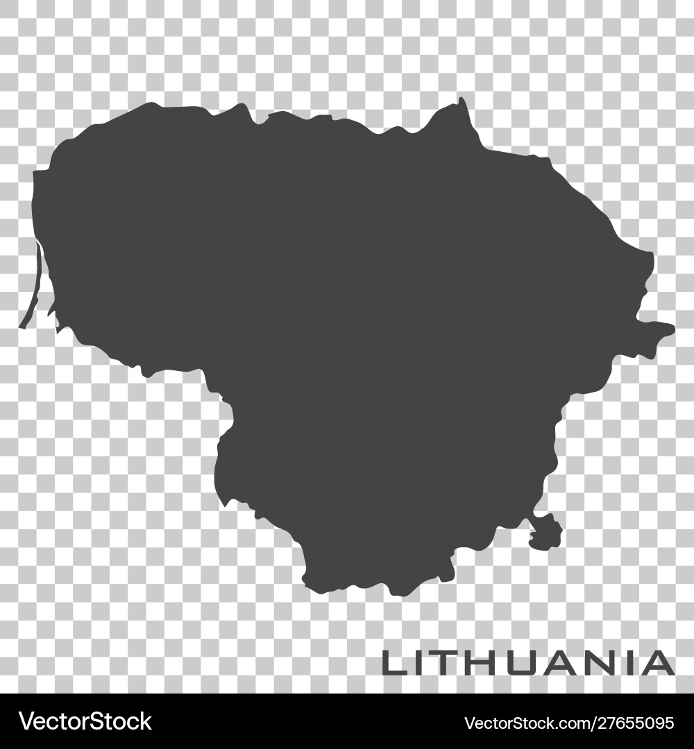 Icon map lithuania on transparent background Vector Image