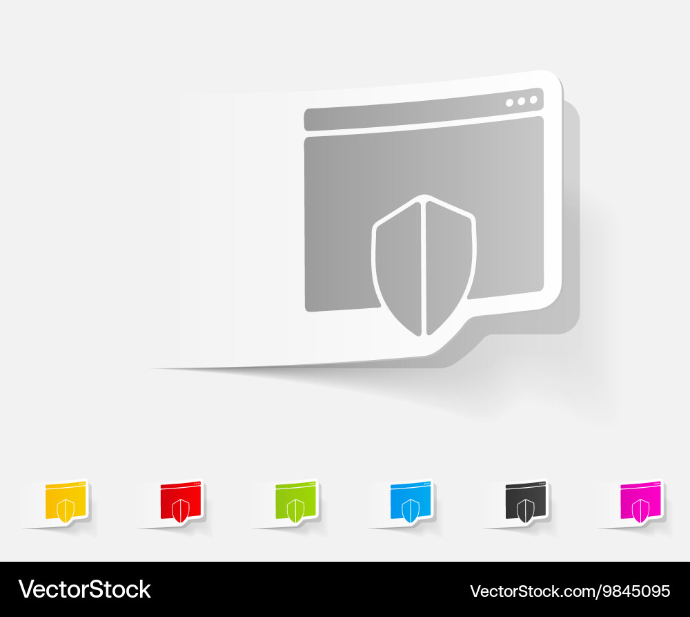 Realistic design element internet security guard vector image