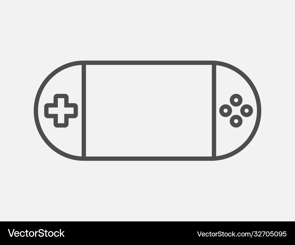 Retro handheld game console Retro handheld game console vector image