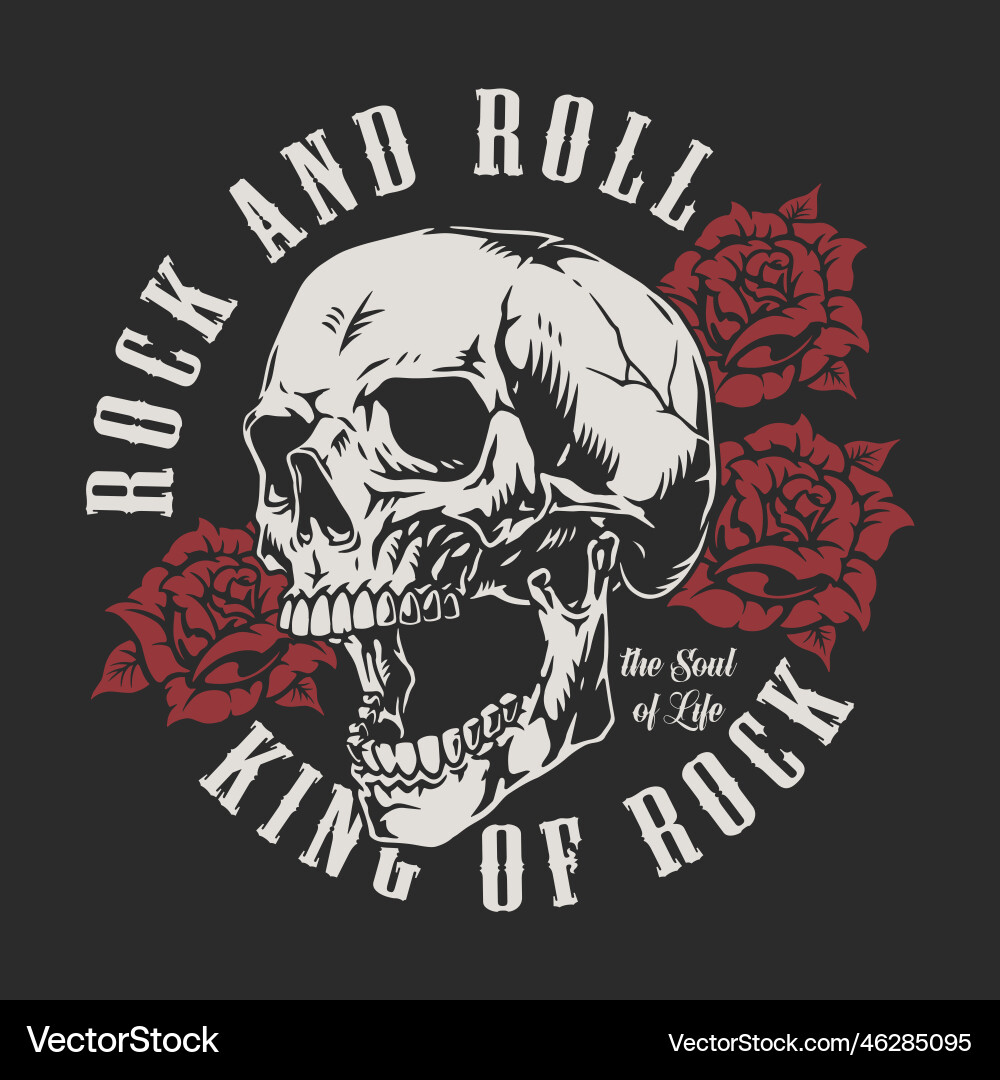 Rock and roll colorful poster Royalty Free Vector Image