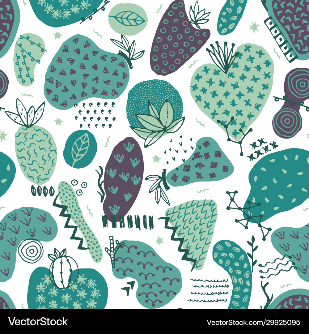 Seamless pattern with hand drawn abstract Seamless pattern with hand drawn abstract vector image