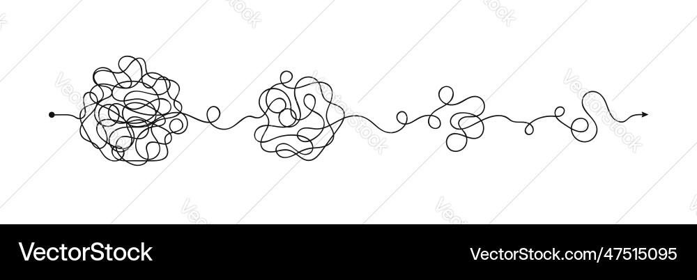 Simplifying complex process problem solution Simplifying complex process problem solution vector image