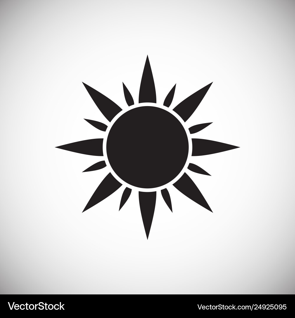 Sun icon on background for graphic and web design Vector Image