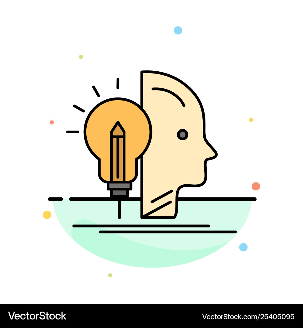User mind making programming abstract flat color User mind making programming abstract flat color vector image