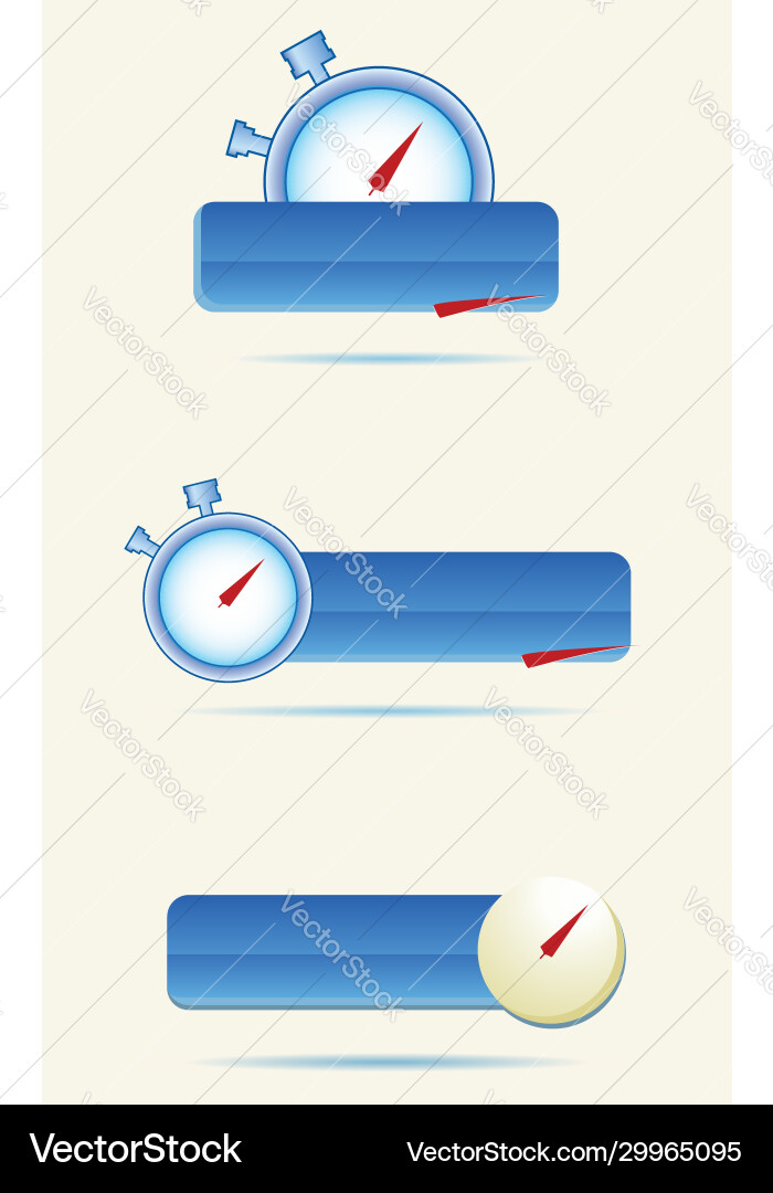 Web buttons time Web buttons time Vector Image
